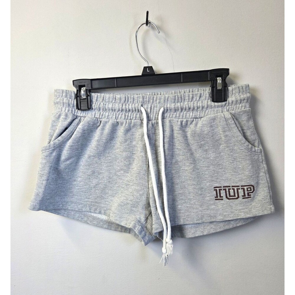 Boxercraft IUP Indiana Gray Athletic Shorts Drawstring Elastic Waist Pockets S